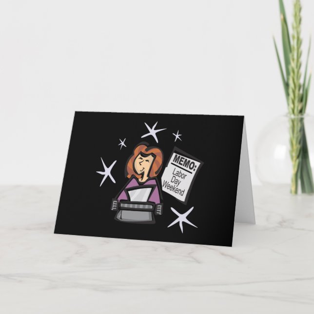 Tarjeta Memorándum del Día del Trabajo (Anverso)