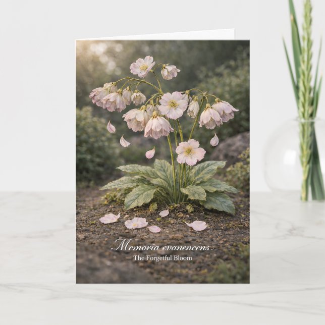 Tarjeta Memoria Evanescens – The Forgetful Bloom Botanical (Anverso)