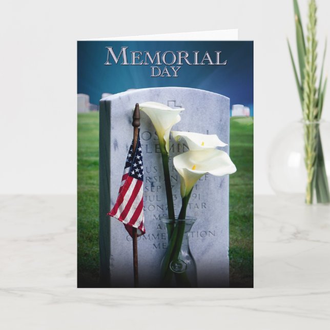 Tarjeta Memorial Day Cementerio Nacional Arlington (Anverso)
