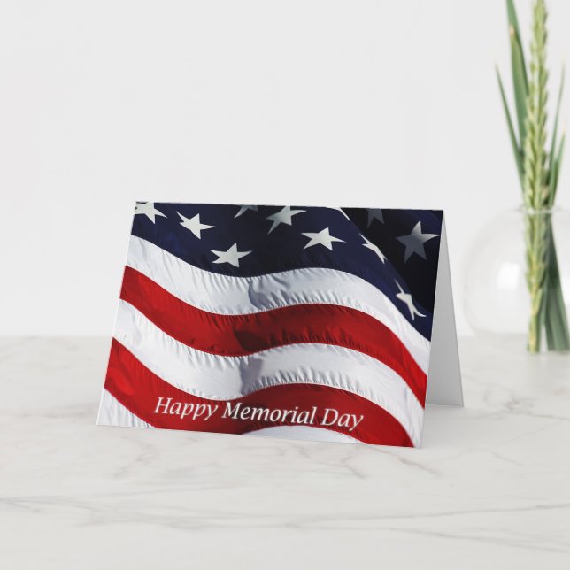 Tarjeta Memorial Day feliz (Anverso)