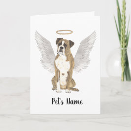Tarjeta Memorial de la Simpatía de Brindle Boxer