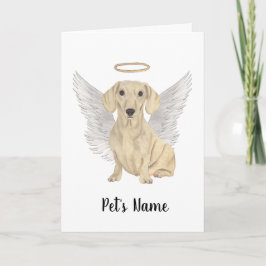 Tarjeta Memorial de la Simpatía de Dachshund Suave en Crea