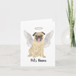 Tarjeta Memorial de la simpatía personal de Pug