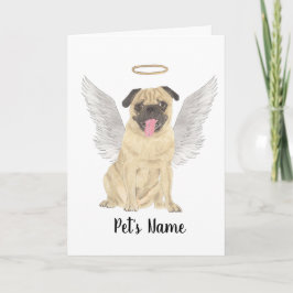 Tarjeta Memorial de la simpatía personal de Pug