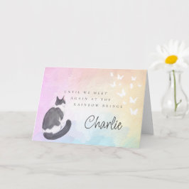 Tarjeta Memorial de pérdida de mascota Puente del Arcoíris