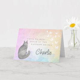 Tarjeta Memorial de pérdida de mascota Puente del Arcoíris