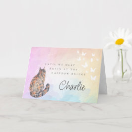 Tarjeta Memorial de pérdida de mascota Puente del Arcoíris