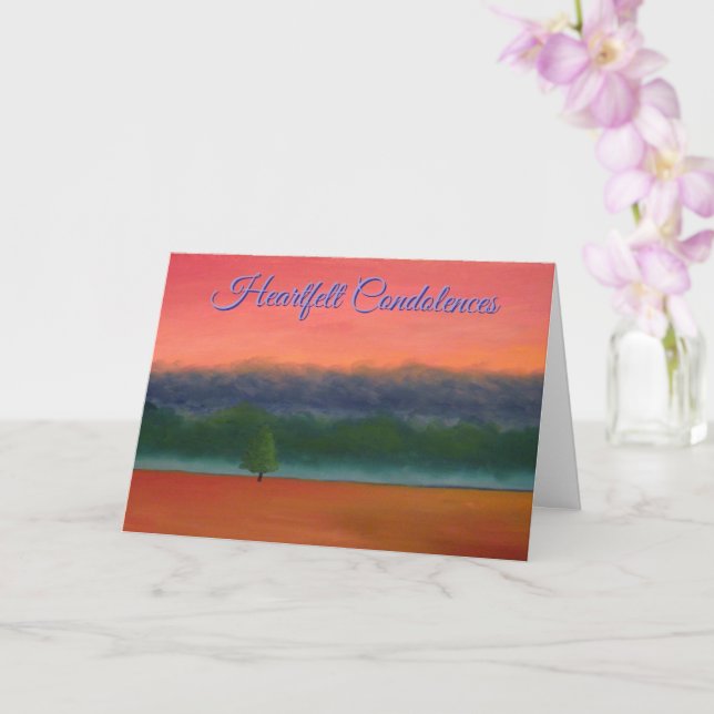 Tarjeta Memorial de recuerdo con el Naranja verde púrpura  (Orquídea)