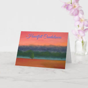 Tarjeta Memorial de recuerdo con el Naranja verde púrpura 