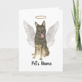 Tarjeta Memorial de Sable German Shepherd Sympathy