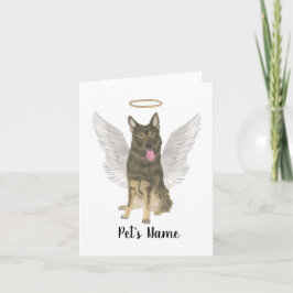 Tarjeta Memorial de Sable German Shepherd Sympathy