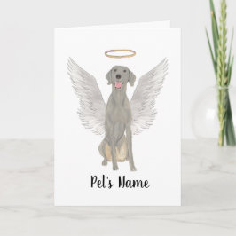 Tarjeta Memorial de Simpatía de Weimaraner Personalizado