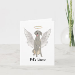 Tarjeta Memorial de Simpatía de Weimaraner Personalizado