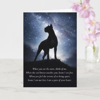 Tarjeta Memorial de simpatía para perro Boxer