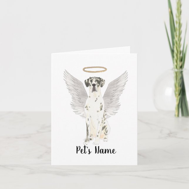 Tarjeta Memorial Harlequin Great Dane (Anverso)
