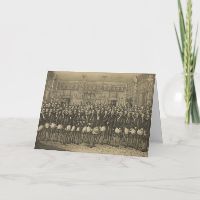 Tarjeta Memorial Masónico Francmasón Francmasonería (Anverso)