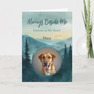 Tarjeta Memorial Personalizado para Mascotas del Bosque de