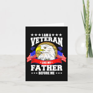 Tarjeta Memorial Soy Un Veterano Como Mi Padre Antes Que Y