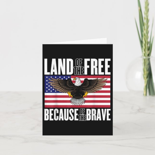 Tarjeta Memorial Tierra de los Libres por los Valientes (Anverso)