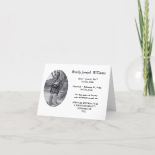 Tarjeta memoriam plano