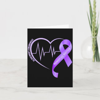 Tarjeta Memorias conciencia de alzheimer lazo púrpura