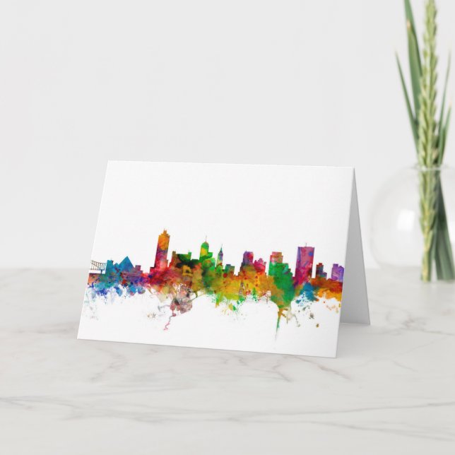 Tarjeta Memphis Tennessee Skyline (Anverso)