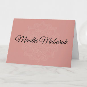 Tarjeta Mendhi Mubarak Dúa de boda islámica Felicitaciones