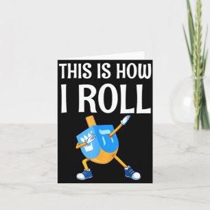 Tarjeta Menorá Dreidel Regalo Divertido de Hanukkah Así Es
