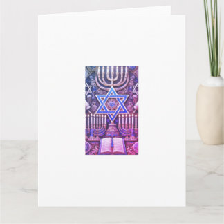 Tarjeta menorá judía chabad hebreo