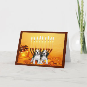Tarjeta Menorah2 de Chanukah del beagle