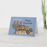 Tarjeta Menorah Dreidel de Yorkshire Terrier<br><div class="desc">Recordar la familia y a amigos durante la estación de Chanukah es una manera maravillosa de permanecer en contacto con la gente que usted ama y que cuida alrededor. Creé éstos las tarjetas de Chanukah del perro con amor y el cuidado y yo estamos seguros que cualquier persona que ame...</div>