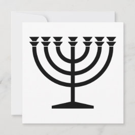 Tarjeta Menorah judía (símbolo del judaísmo)