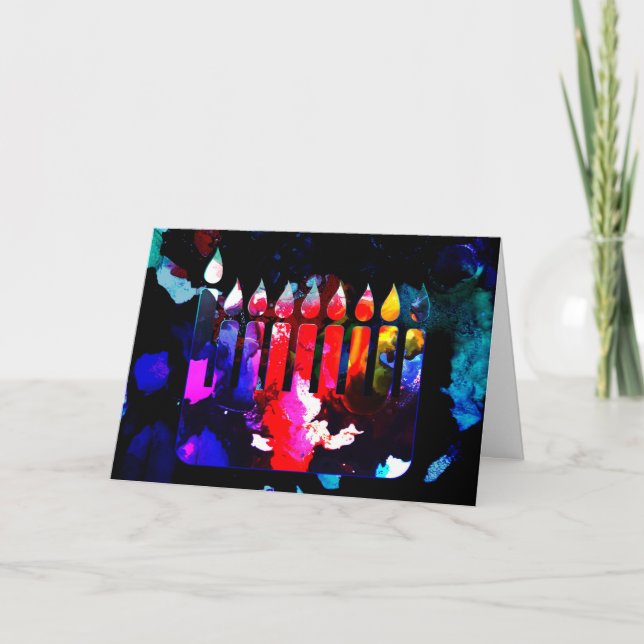 Tarjeta Menorah milagrosa (Anverso)