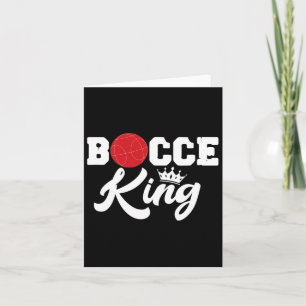 Tarjeta Mens Bocce King Bocci Player Gam de bolas de jardí