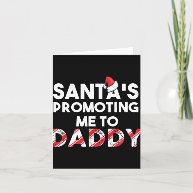 Tarjeta Mens Christmas Pregnancy Announcement - New Dad Gi (Anverso)