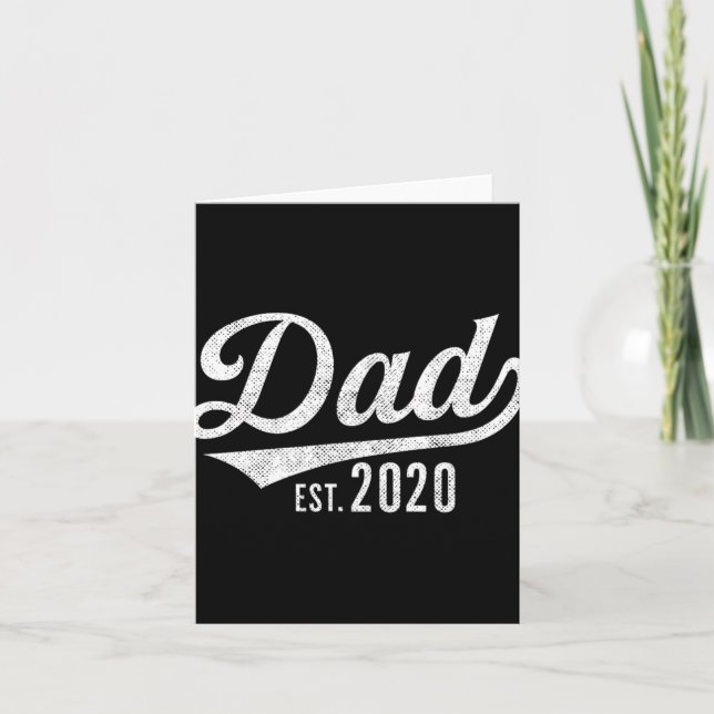 Tarjeta Mens Dad Est. 2020 Shirt - Expecting Baby Fathers  (Anverso)