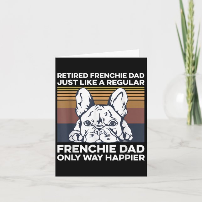 Tarjeta Mens Frenchie Cita Para Tu Frenchie Retirado (Anverso)