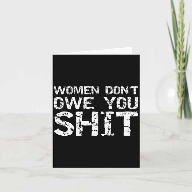Tarjeta Mens Funny Feminist Quote Feminism Gift Women Don' (Anverso)