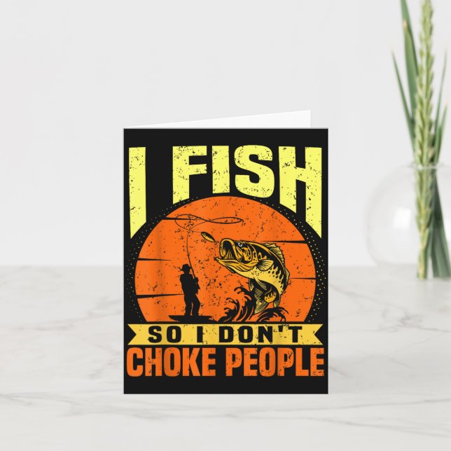 Tarjeta Mens Funny Fishing Quotes Joke Sarcasm  (Anverso)