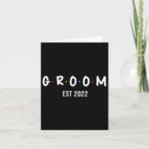 Tarjeta Mens Groom Est 2022, Boda Bridal Bachelorette P