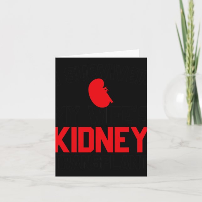 Tarjeta Mens I Survived My Wife's Kidney Transplant, New K (Anverso)