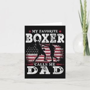 Tarjeta Mens Mi Boxer Favorito Me Llama Papá Bandera De Es