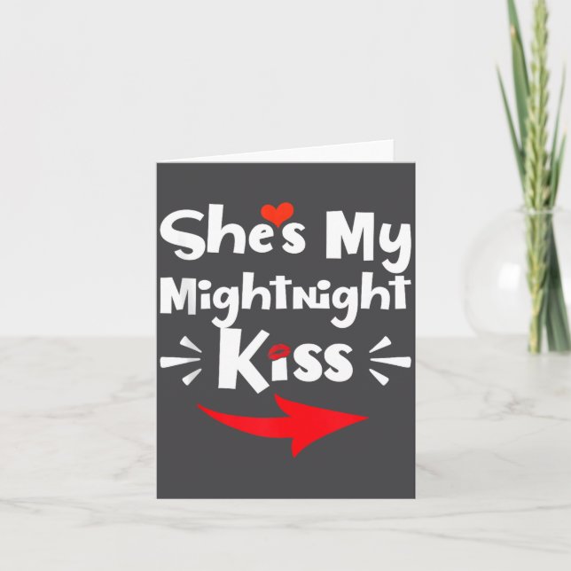 Tarjeta Mens She's My Midnight Kiss Happy New Year Matchin (Anverso)