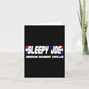Tarjeta Mens Sleepy Joe Basement Dweller Pro Trump Anti Bi
