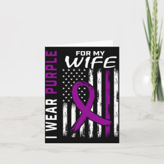 Tarjeta Mens wear purple for wife pancreatic cancer