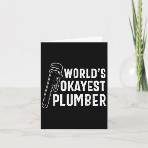Tarjeta Mens Worlds Okayest Plumber Funny Plumber Cote Pl
