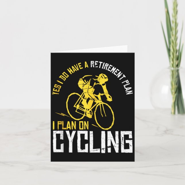 Tarjeta Mens Yes I Have A Retirement Plan Cycling - Funny  (Anverso)