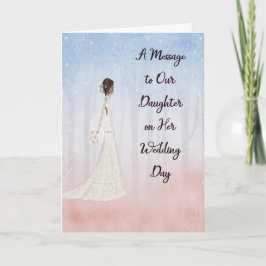 Tarjeta Mensaje a la hija negra en el día de la boda