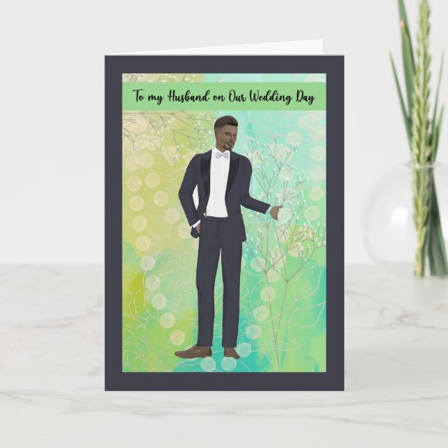 Tarjeta Mensaje al marido en el día de la boda (Anverso)
