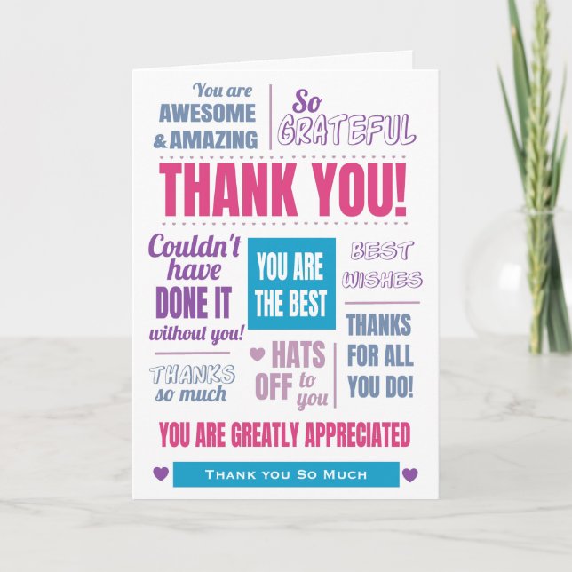 Tarjeta Mensaje de agradecimiento (Anverso)